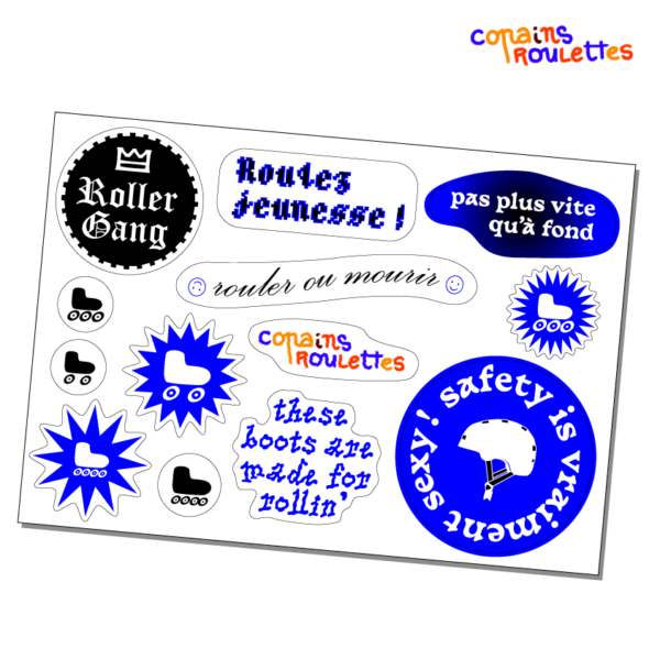 visuel planche stickers copains roulettes